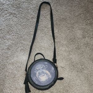 GIVENCHY TYPE ROUND ROTTWEILER FACE NWT HANDBAG